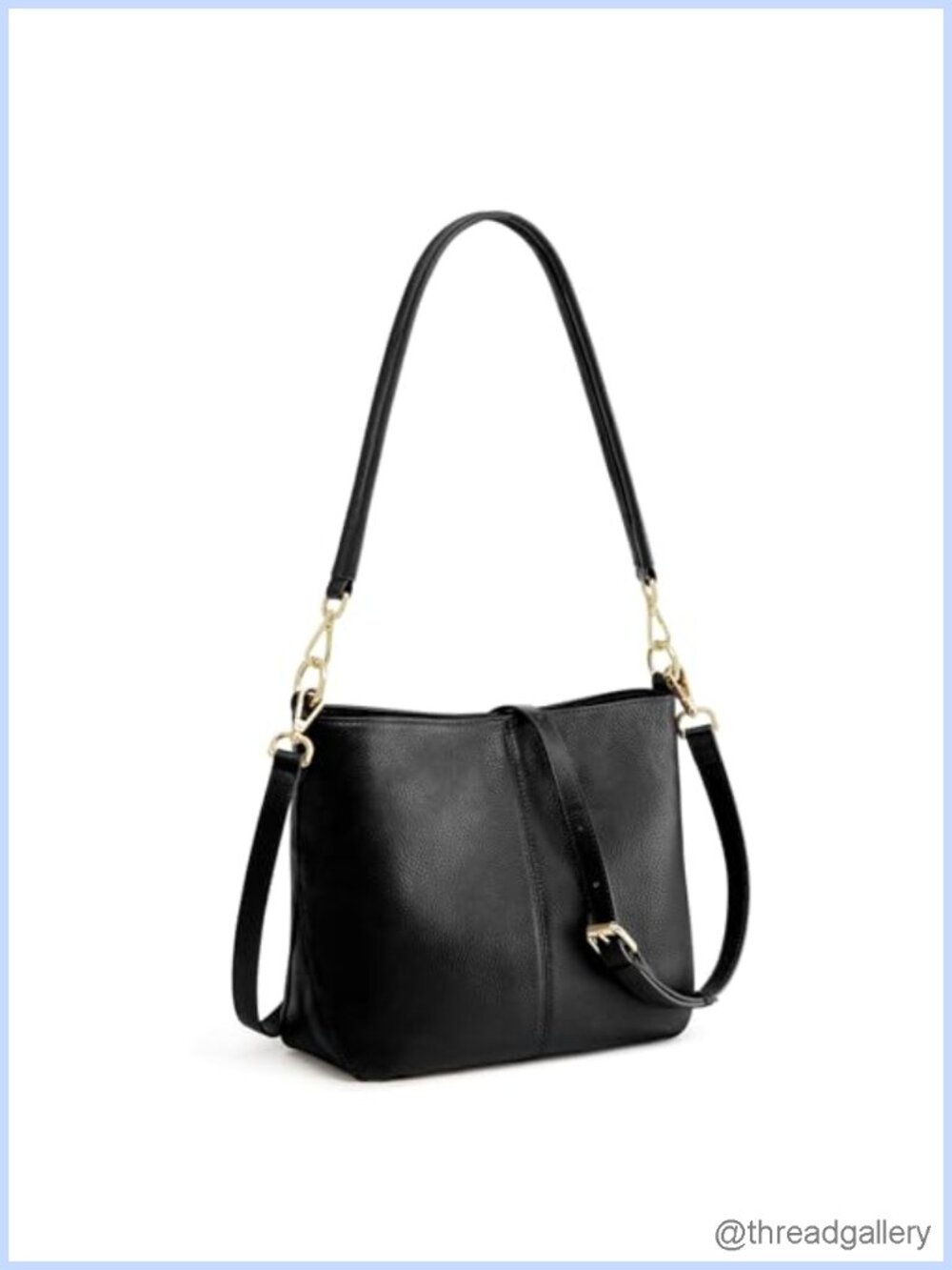 Genuine Leather Crossbody Purse Hobo Bag with 2 Straps Multi-Pocket Design